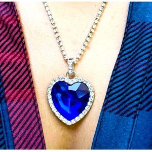 ‼️‼️SOLD‼️‼️Beautiful Sapphire Blue Rhinestone & Colorful Crystal Titanic Nk